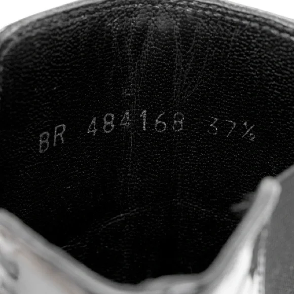 Yves Saint Laurent Glossy Black Heeled Boots - Picture 6 of 8